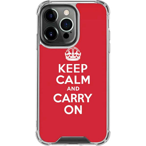 Keep Calm and Carry On iPhone 16 Pro Clear Case